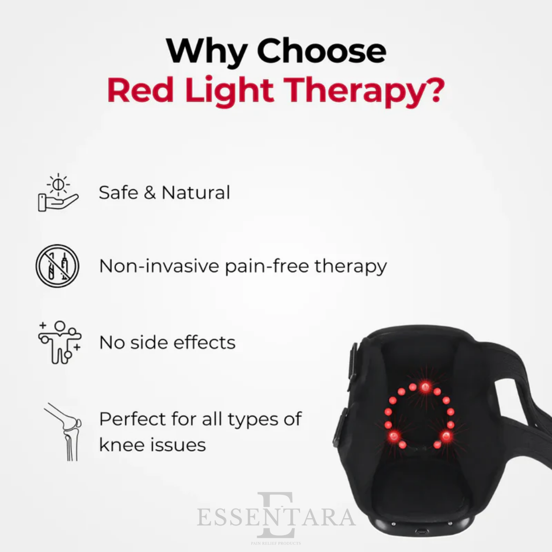 Essentara KneeBliss™ | Red Light Therapy & 5-Mode Recovery System