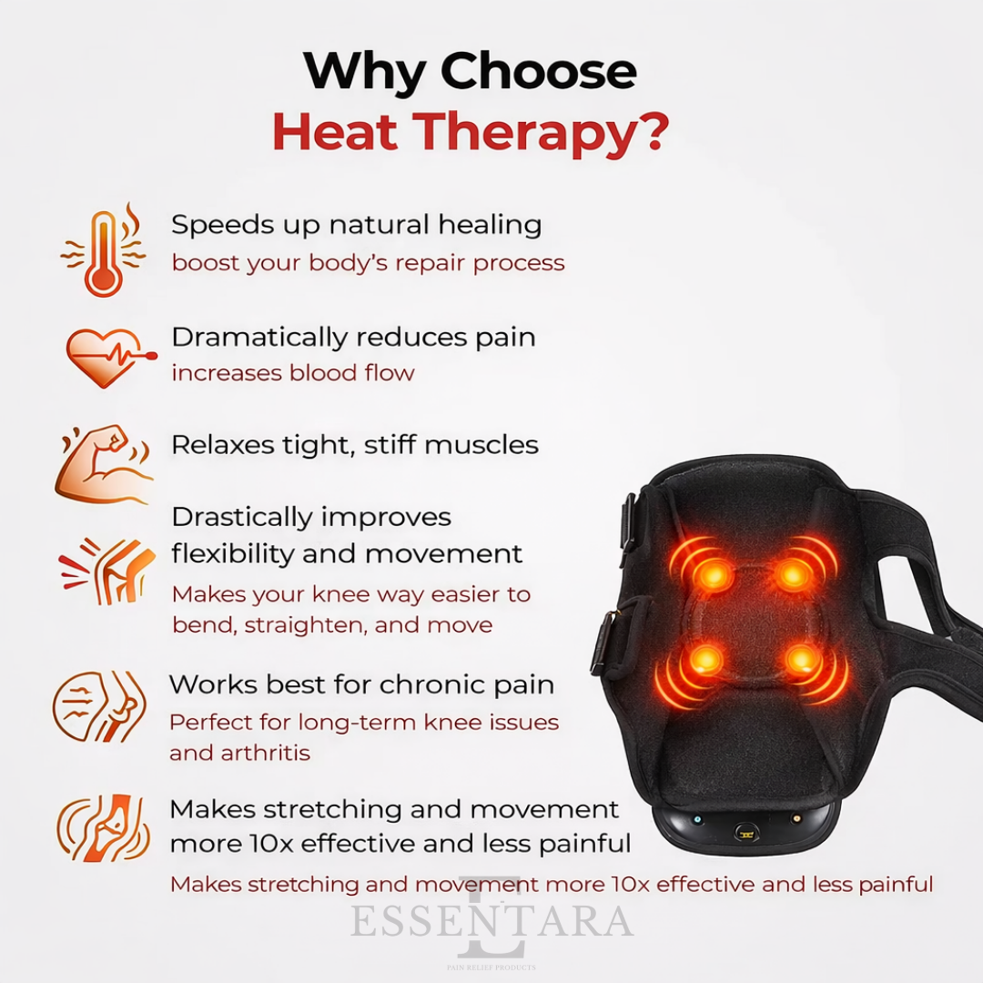 Essentara KneeBliss™ | Red Light Therapy & 5-Mode Recovery System